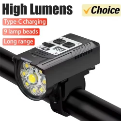 Smart LED Bike Light Type C Rechargeable Headlight