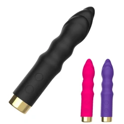 Silicone G-Spot Vibrator and Anal Butt Plug