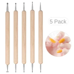 Dual End Wooden Dotting Pen Nail Art Tool Set