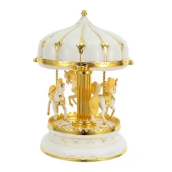 LED Carousel Music Box with Rotating Horses