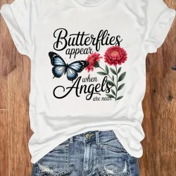 Plus Size Women's Casual Butterfly Tank Top