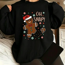 Womens Gingerbread Man Christmas Sweatshirt