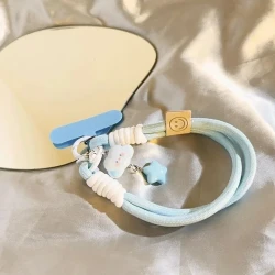 3D Cloud and Star Keychain Lanyard Strap