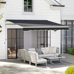 Retractable Garden Sun Shade Canopy Awning