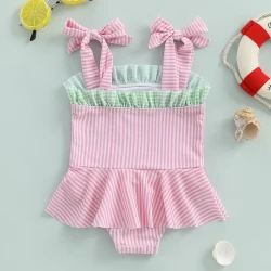 Cute Watermelon Print Toddler Girl Bathing Suit