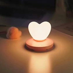 Heart Shaped USB Rechargeable Night Light Lamp