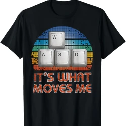 Vintage WASD PC Gamer T Shirt for Men