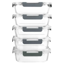 Borosilicate Glass Meal Prep Containers with Lids