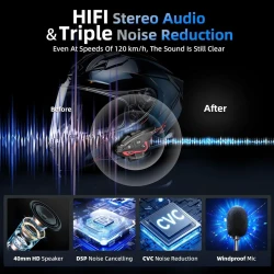 Moman Bluetooth Motorcycle Helmet Intercom Communication System