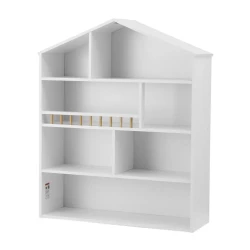 Keezi Kids 4 Tier Wooden Bookshelf Organizer