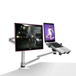 Dual Arm 27 Inch LCD Monitor Laptop Stand