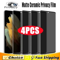 Matte Ceramic Privacy Screen Protectors for Galaxy