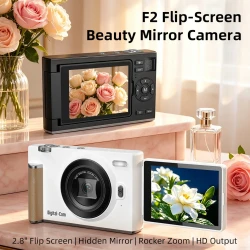 Compact 56MP Flip Screen Selfie Digital Camera