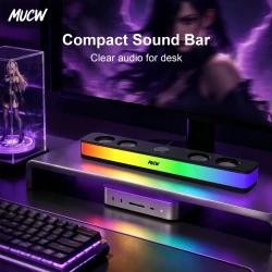 MUCW MU C17 RGB Bluetooth Gaming Sound Bar Speaker