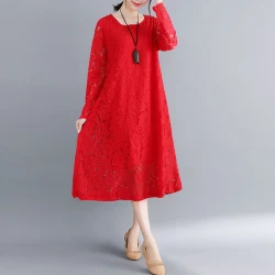 Elegant Long Sleeve Lace Dress for Women