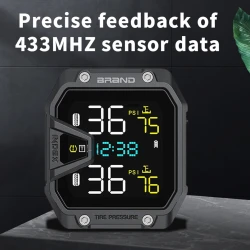 Motorcycle Tire Pressure Monitoring System with Sensors