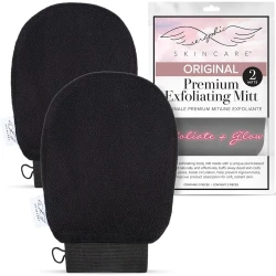 Vegan Exfoliating Mitt Gloves 2 Pack for Body Care