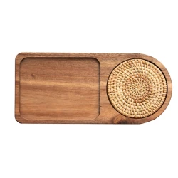 Wooden Coffee and Breakfast Serving Tray