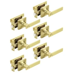 Heavy Duty Square Lever Door Handle with Lock