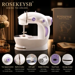 Portable Electric Mini Sewing Machine for Crafts