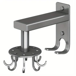 Rotating Kitchen Utensil Rack Wall Mount Storage