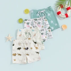 Toddler Boys Cartoon Printed Swim Shorts Bathing Suit