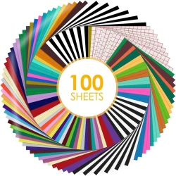 Self Adhesive Vinyl Sheets Set with Transfer Tape