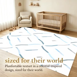 Blue Gray Diagonal Stripe Area Rug for Home