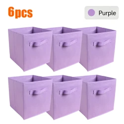Non Woven Fabric Foldable Storage Cubes 6 Pack