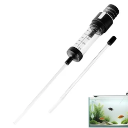 Fish Tank Gravel Vacuum Cleaner with Manual Feeder