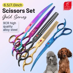 Fenice Dog Grooming Scissors Shears Set 9cr Steel