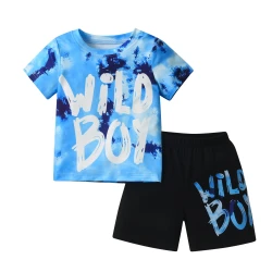 Summer Toddler Baby Boy Tie Dye Outfit Set