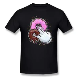 Funny Unisex Pink Donut Sleeve T-Shirts