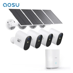 AOSU 5MP Solar Powered Security Camera System