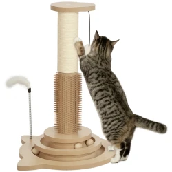 Multifunctional Cat Scratching Post with Toys
