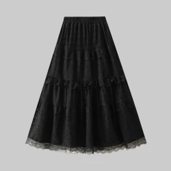 Women's Autumn Winter Lace Dress Soft Comfortable Style
