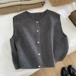 Korean Style Women's Button Cardigan Sweater