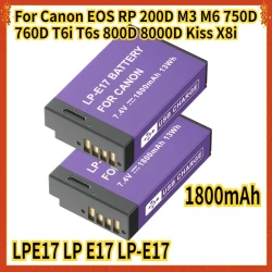 1800mAh Rechargeable Canon Camera Battery with Type C Input