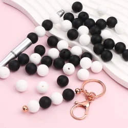 200 Pcs Silicone Beads for Jewelry Making