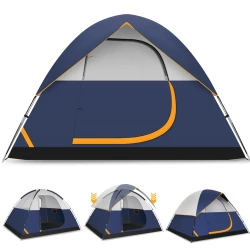 Spacious 4 Person Family Camping Tent with Rainfly