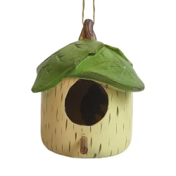 Resin Hanging Bird House for Outdoor Decor