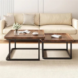 Industrial Vintage Coffee Table Set for Living Room