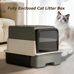 Draw Out Large Enclosed Cat Litter Box