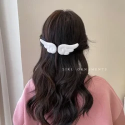 Cute Plush Anime Angel Wings Hair Clips Set