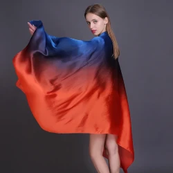 Luxury Gradient Silk Scarf for Women