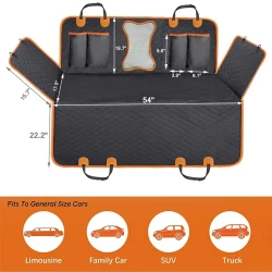 Waterproof Dog Car Seat Cover with Mesh Window