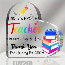 Acrylic Teacher Appreciation Gift Sign for Educators
