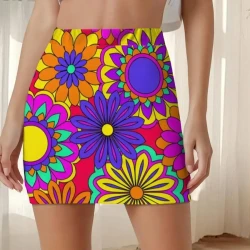 Summer Bodycon Skirt Floral Print Vintage Style Top