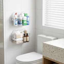 Self Adhesive Shower Caddy Organizer Rack Set
