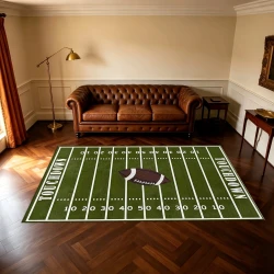 American Football Field Area Rug Non Slip Carpet